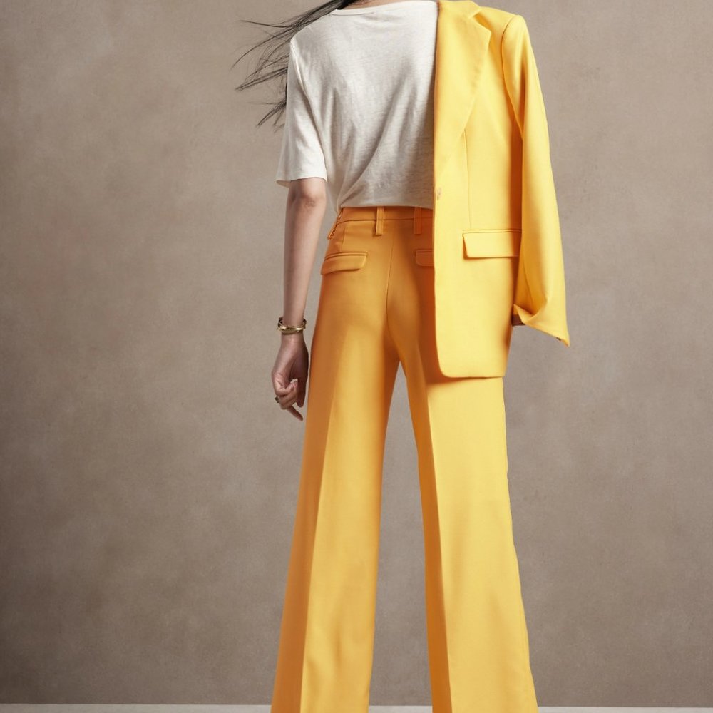 Wide Leg Wool Pant "Going Bananas" Banana Republic - Picture 2 of 5